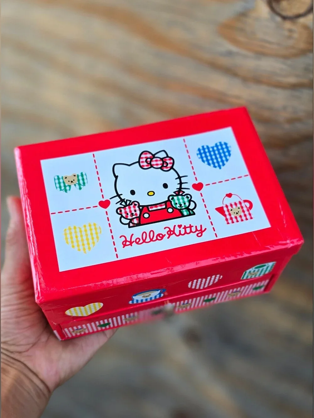 1990's NEW vintage SANRIO Hello Kitty double-tiered stamps, stickers, paper